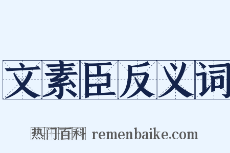 文素臣反义词是什么意思的图片